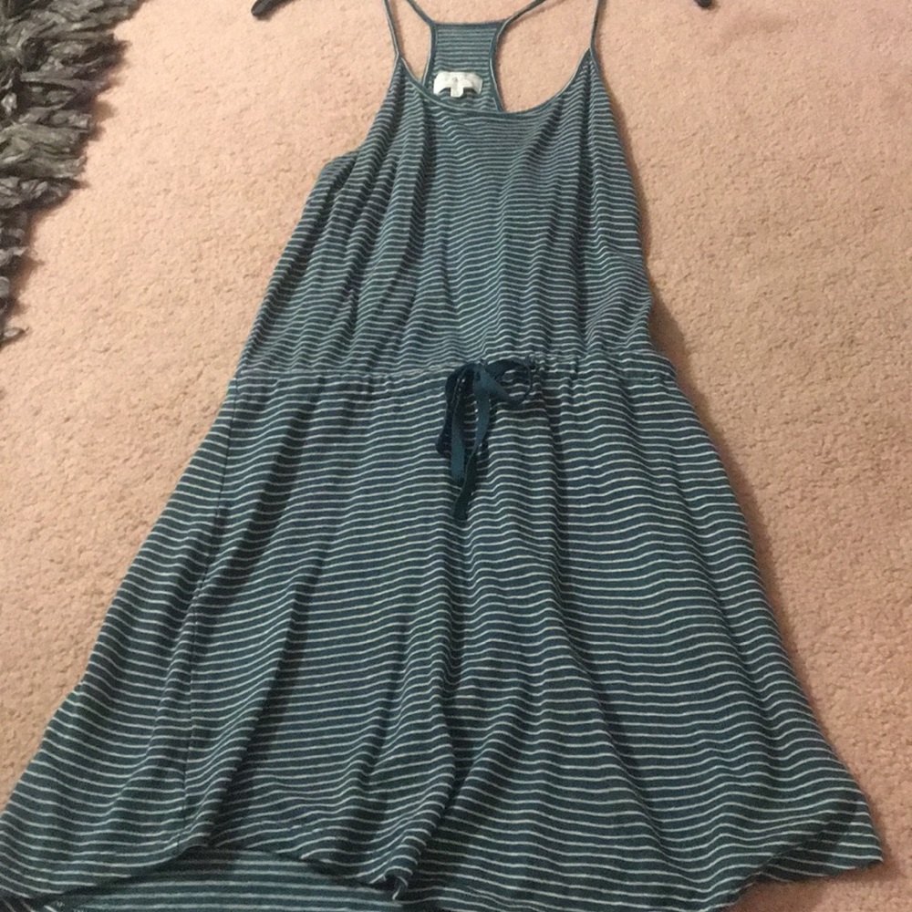 Loft blue and white striped dress